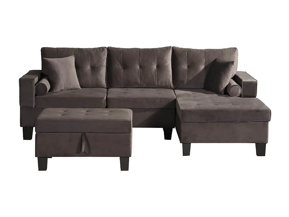 Home Deluxe Canapé ROM velours marron