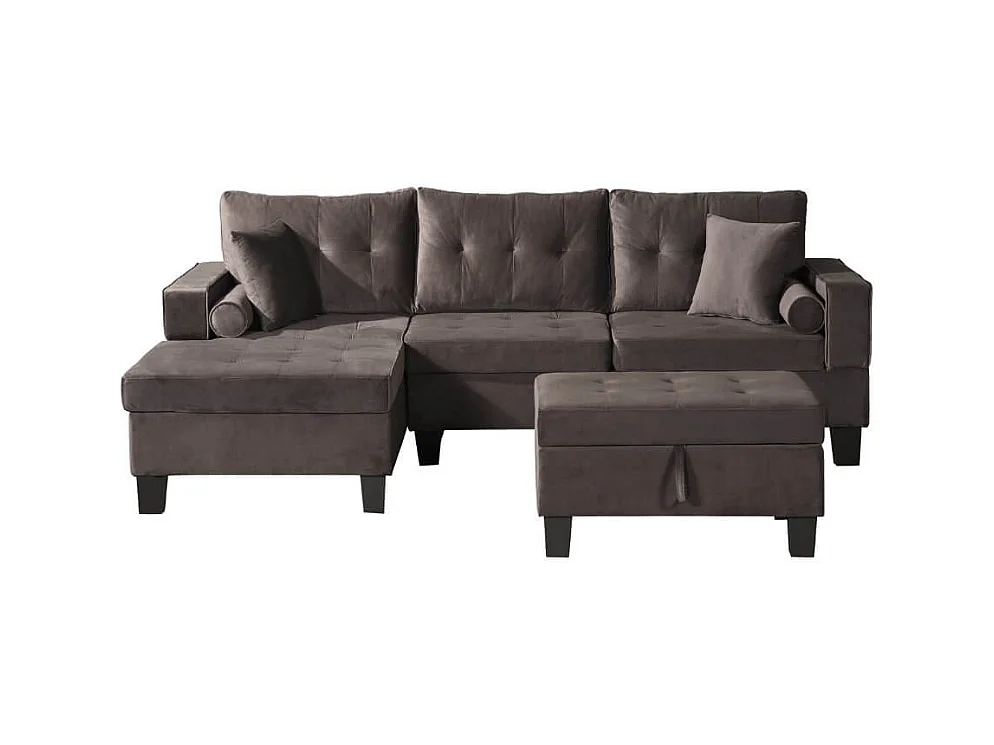 Home Deluxe Canapé ROM velours marron