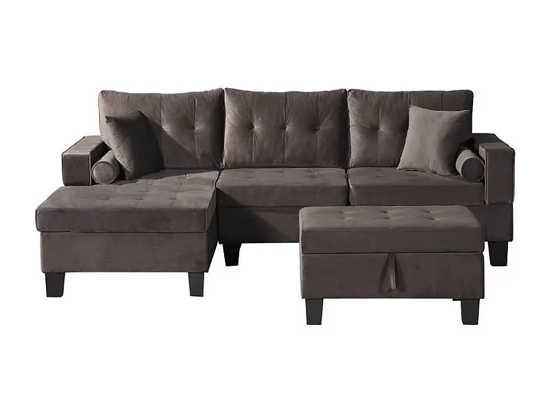 Home Deluxe Canapé ROM velours marron