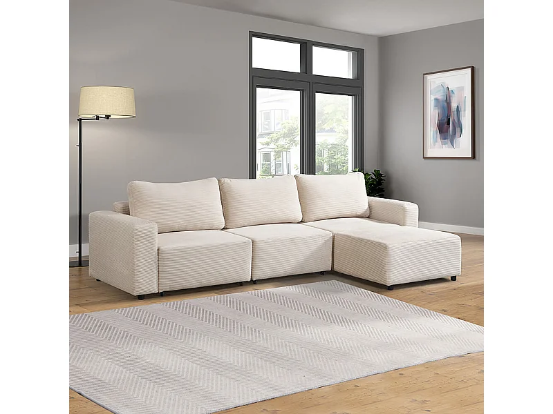 Home Deluxe Canapé-lit modulable VINA L, beige