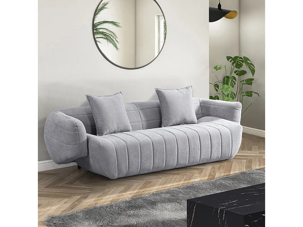 Home Deluxe Canapé confort NORANA Gris - 234 x 103 x 80 cm