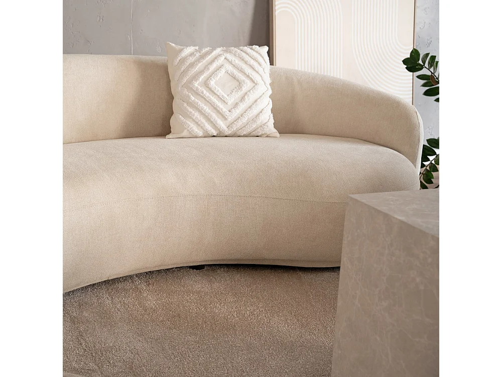 Home Deluxe - Canapé CASARA 258 x 128 x 72 cm - Tissu Beige