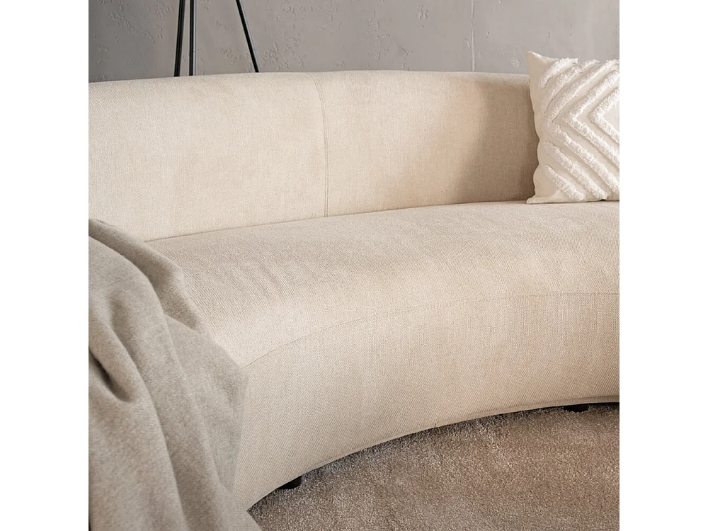 Home Deluxe - Canapé CASARA 258 x 128 x 72 cm - Tissu Beige