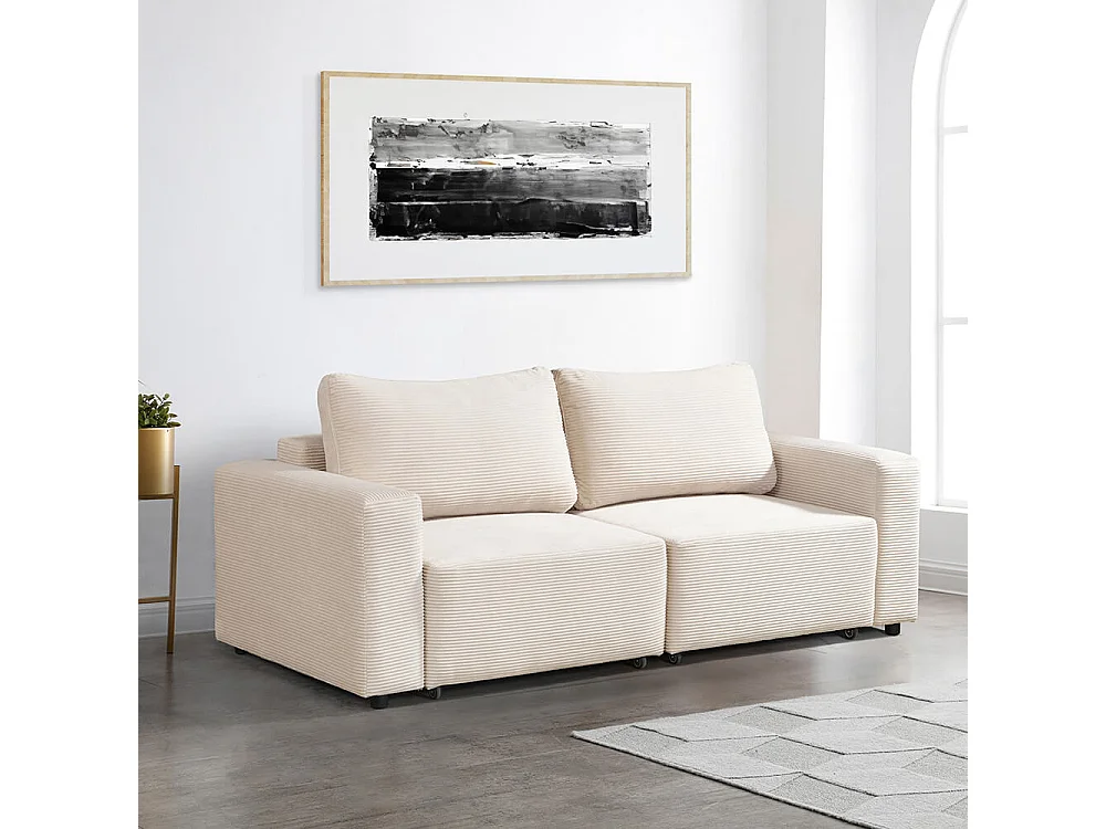 Home Deluxe Canapé-lit modulable VINA S, beige