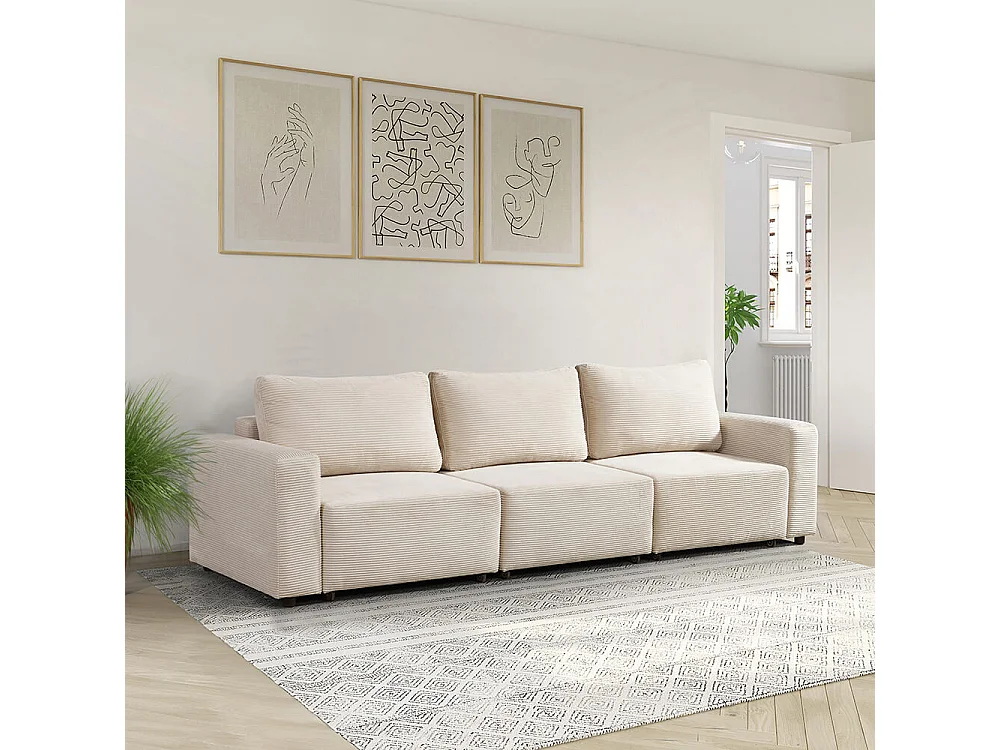 Home Deluxe Canapé-lit modulable VINA M, beige