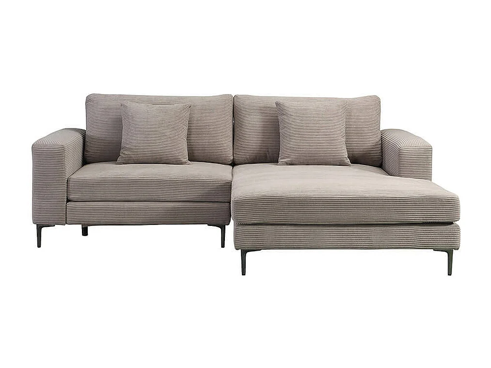 Home Deluxe Canapé BELLANO Beige M 238 x 188 x 94 cm - Ottomane : Droite