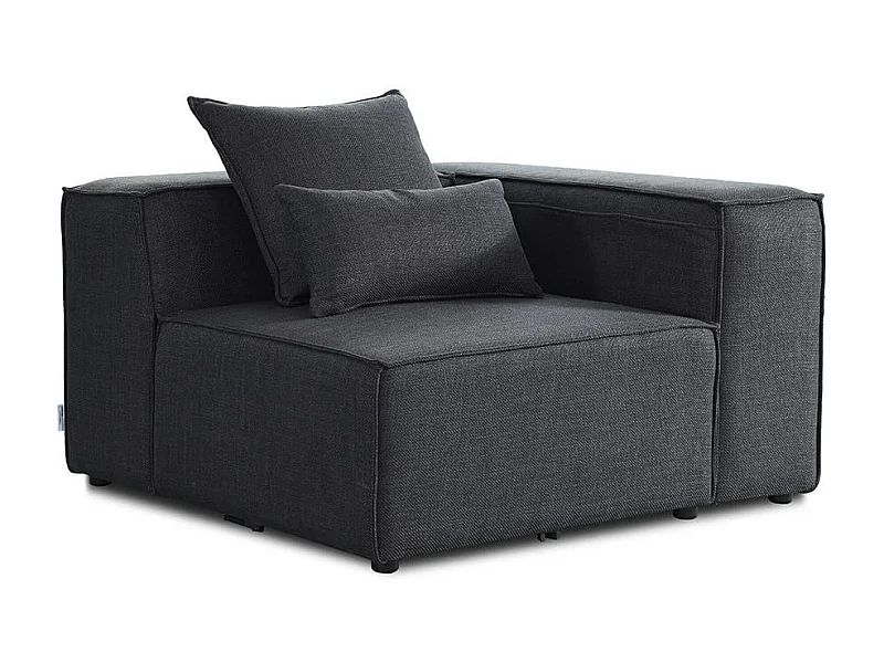 Home Deluxe Canapé modulable VERONA Anthracite Canapé d'angle droit