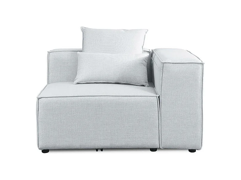 Home Deluxe Canapé VERONA gris clair Canapé d'angle droit