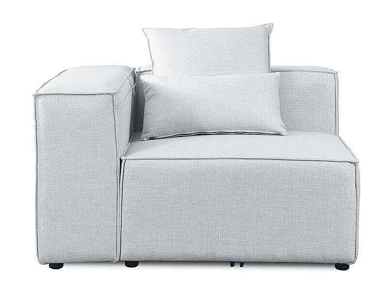 Home Deluxe Canapé VERONA gris clair Canapé d'angle gauche