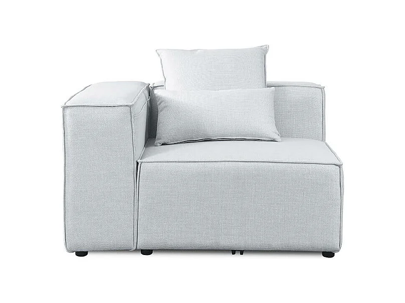 Home Deluxe Canapé VERONA gris clair Canapé d'angle gauche