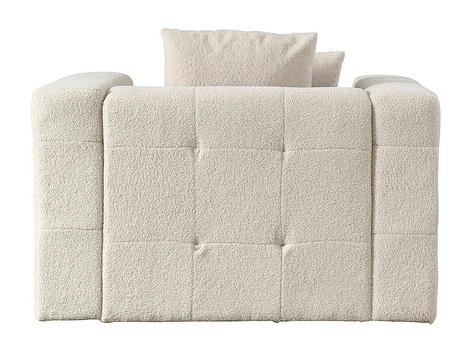 Home Deluxe - Teddy Fauteuil Bouclé COMO - 132 x 92 cm Beige