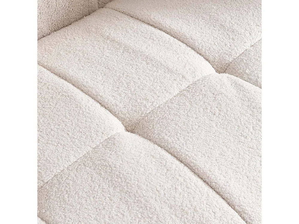 Home Deluxe - Teddy Fauteuil Bouclé COMO - 132 x 92 cm Beige