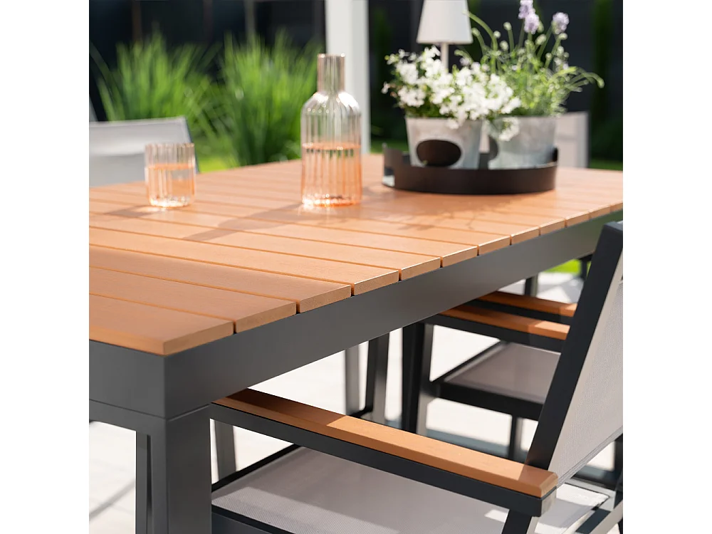 Table de jardin HOME DELUXE SIERA – 160 x 90 cm en aluminium robuste | Salon de jardin, salon de jardin, table de balcon