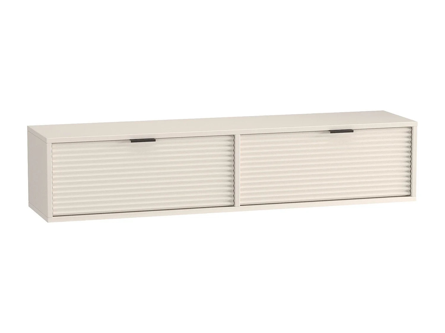 TV-meubel WENA, gecanneleerde fronten, Aura, 140x30x33 cm, Kasjmir