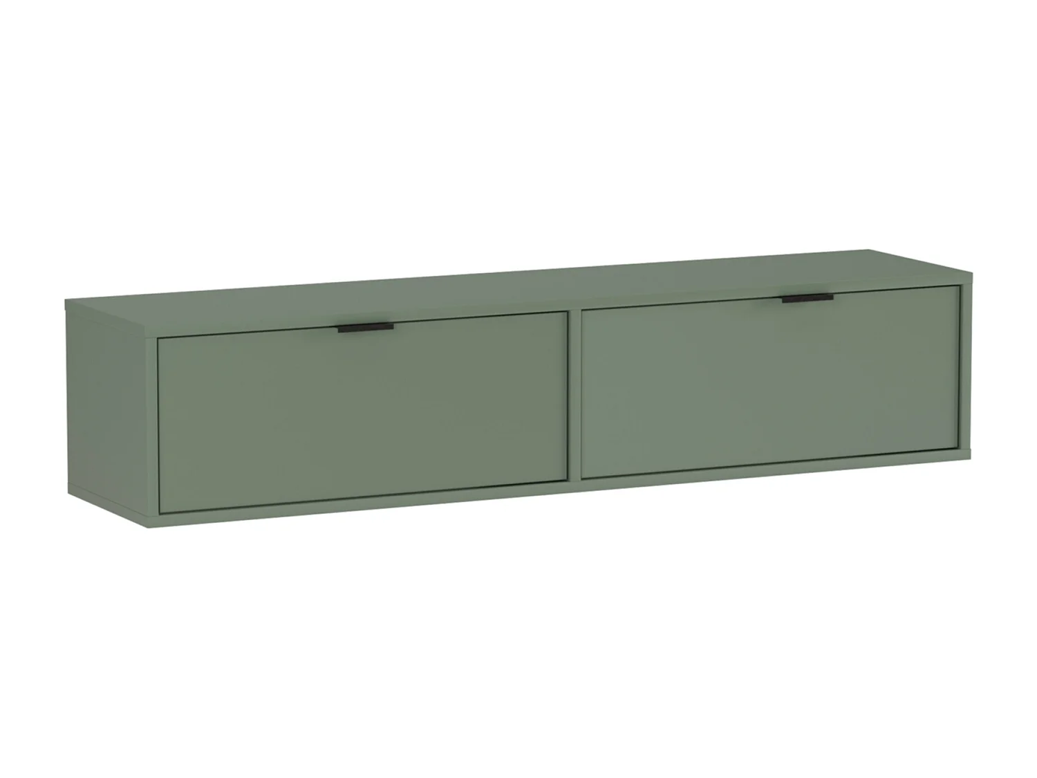 TV-Schrank WENA, glatte Fronten, Aura, 140x30x33 cm, Grün