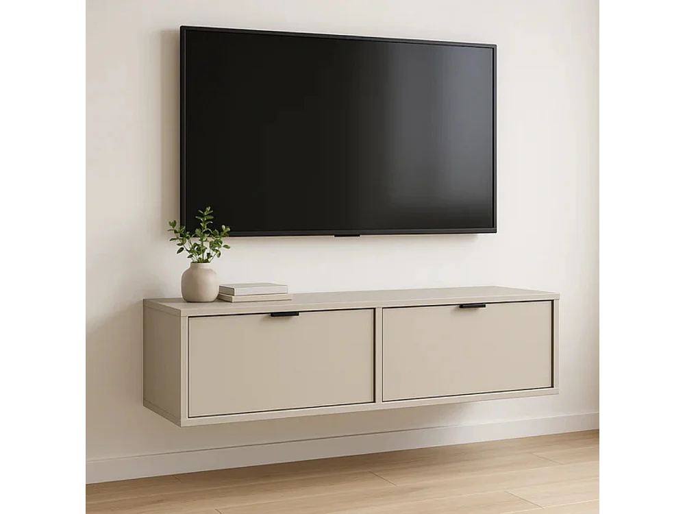 TV-meubel WENA, gladde fronten, Aura, 140x30x33 cm, Kasjmir