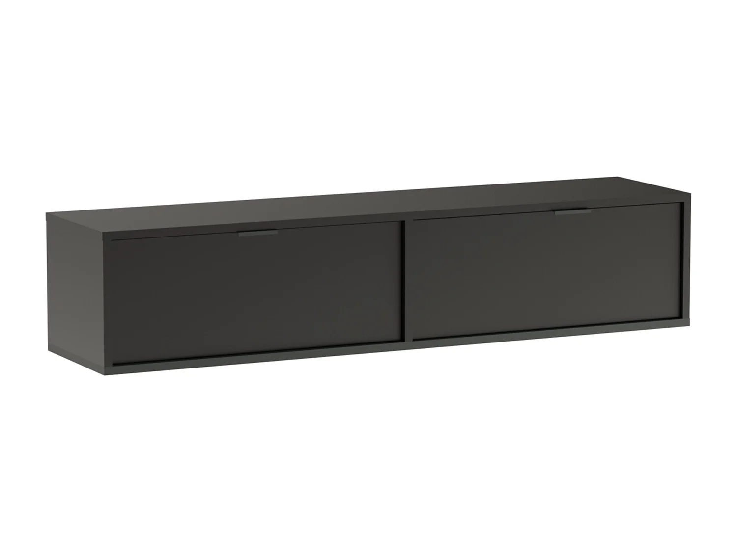 TV-Schrank WENA, glatte Fronten, Aura, 140x30x33 cm, Schwarz