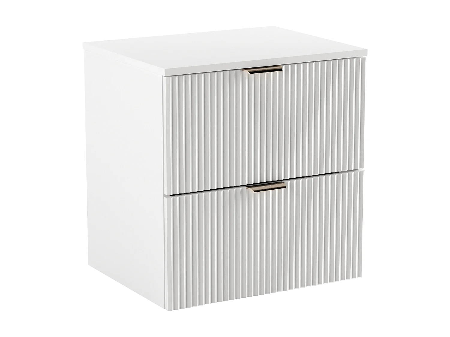 Mobile da bagno per lavabo WENA, frontali scanalati, Willy, 120x60x47 cm, Bianco