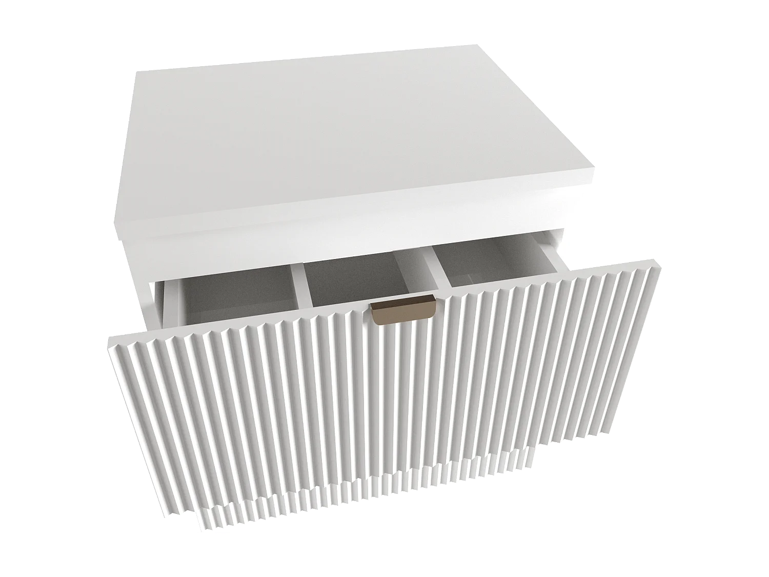 Mobile da bagno per lavabo WENA, frontali scanalati, Willy, 120x60x47 cm, Bianco