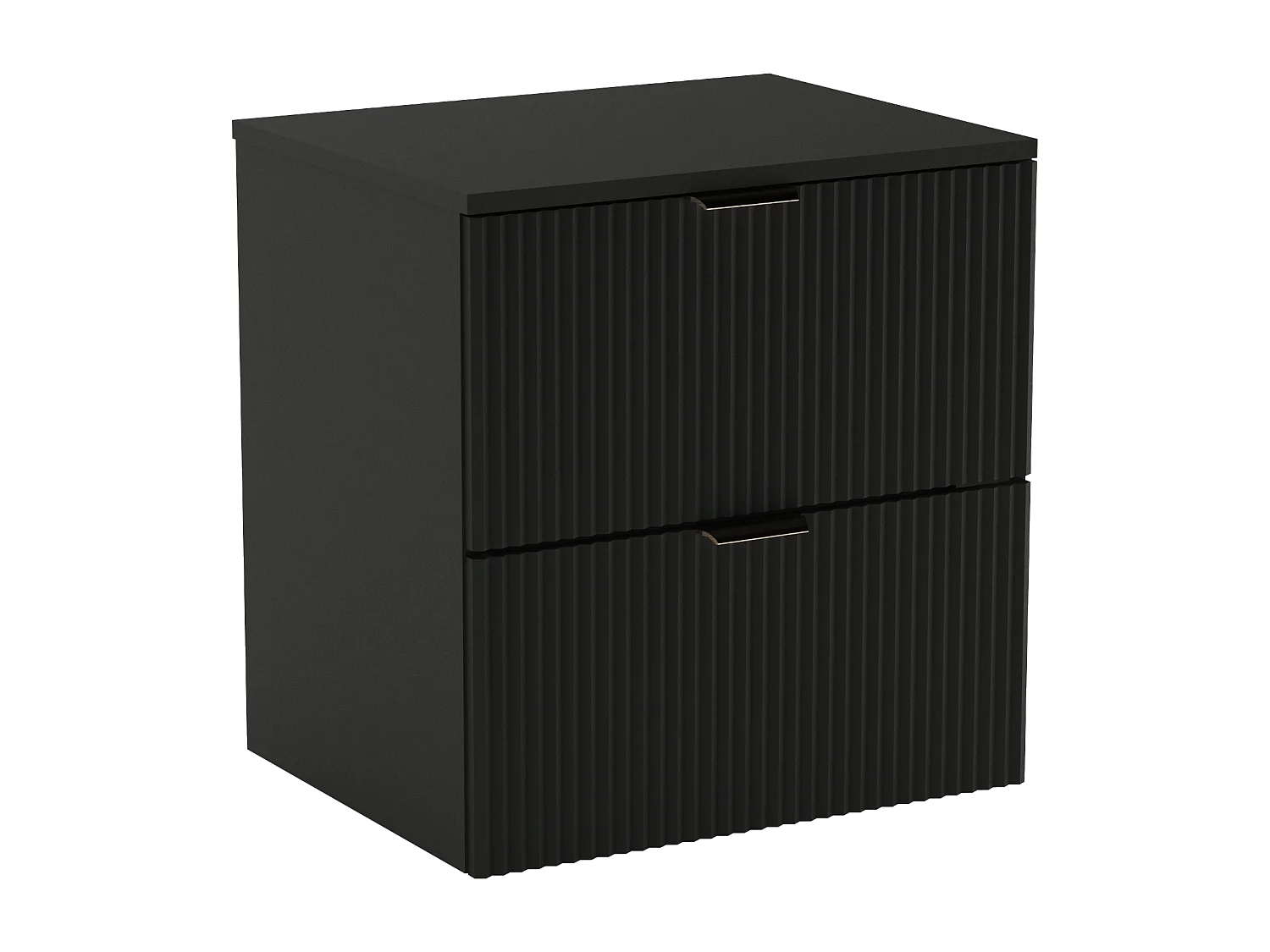 Mobile da bagno per lavabo WENA, frontali scanalati, Willy, 120x60x47 cm, Nero