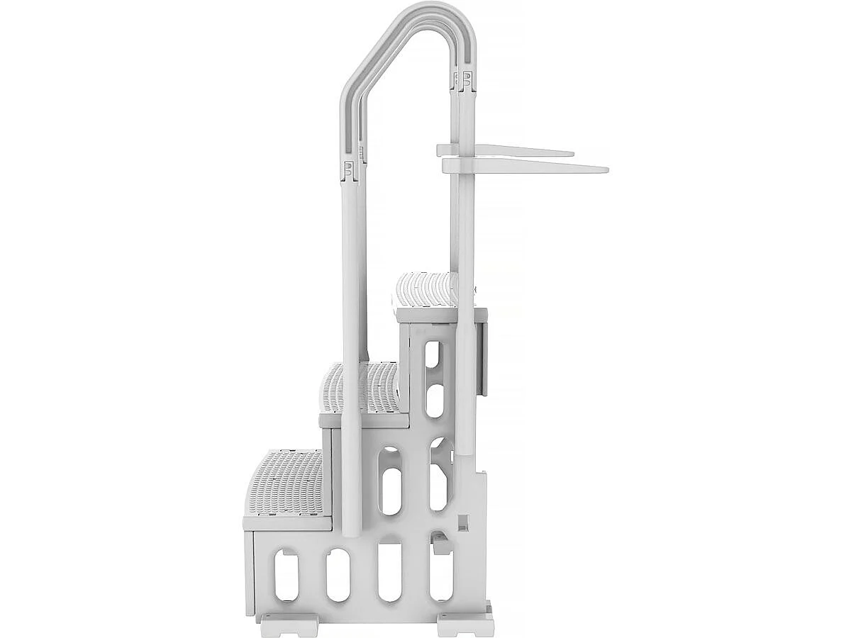Escalier simple de piscine "Nathan" - 3 marches - en plastique