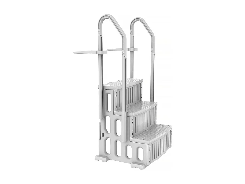Escalier simple de piscine "Nathan" - 3 marches - en plastique
