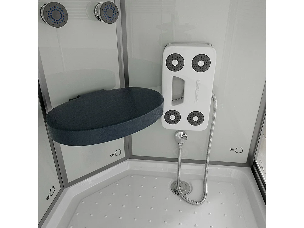 Home Deluxe Cabine de douche WHITE PEARL 120 x 80 cm Gauche