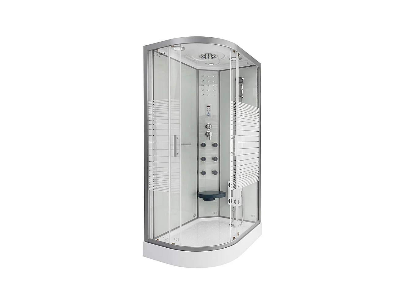 Home Deluxe Cabine de douche WHITE PEARL 120 x 80 cm Gauche