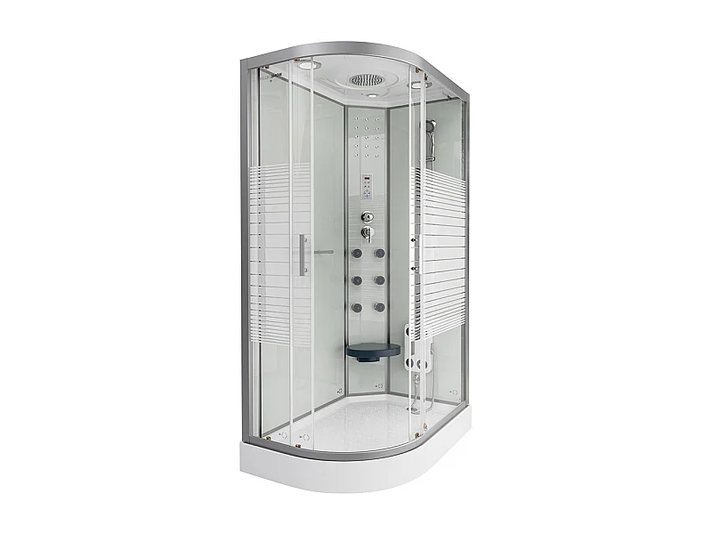Home Deluxe Cabine de douche WHITE PEARL 120 x 80 cm Gauche