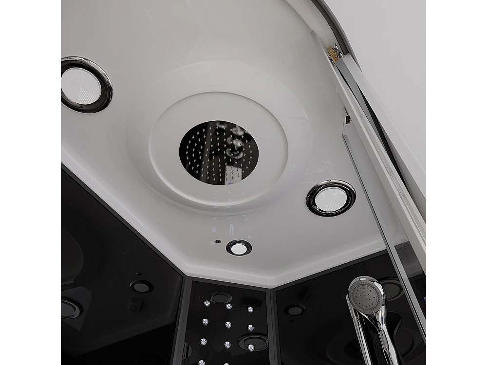 Home Deluxe Cabine de douche BLACK PEARL 120 x 80 cm Gauche