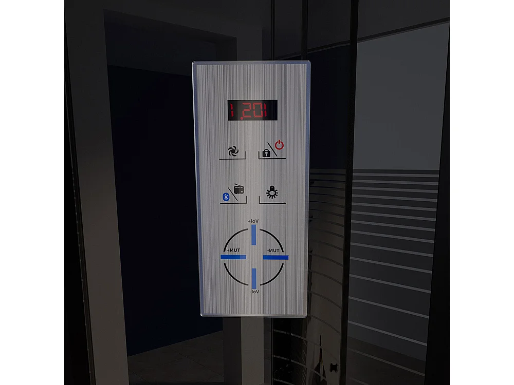 Home Deluxe Cabine de douche BLACK PEARL 120 x 80 cm Gauche