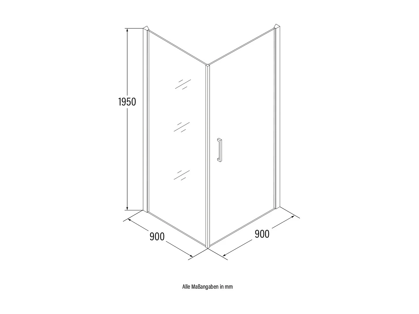 HOME DELUXE Cabine de douche LIVIA Chrome - 90 x 195 cm