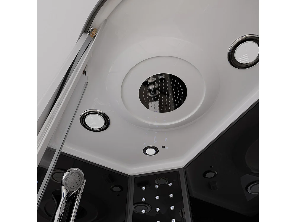 Home Deluxe Cabine de douche BLACK PEARL 120 x 80 cm Droite