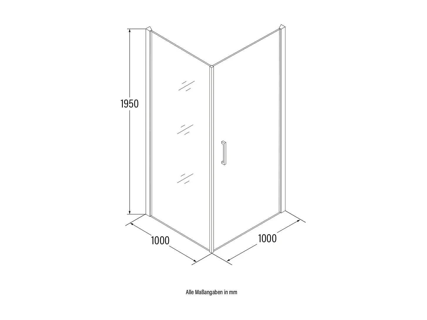 HOME DELUXE Cabine de douche LIVIA Chrome - 100 x 195 cm
