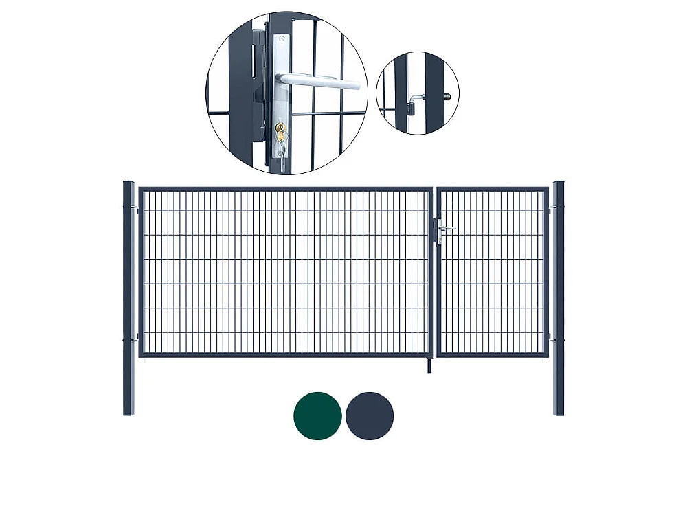 Home Deluxe Portail de jardin ADITUS Anthracite 180