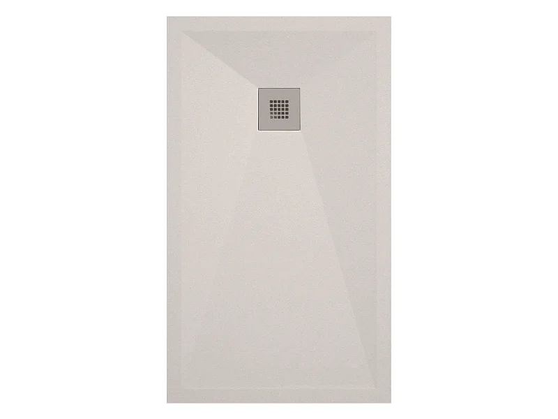 Plato de ducha pizarra ONDA crema  90x190 cm rejilla acero inox.