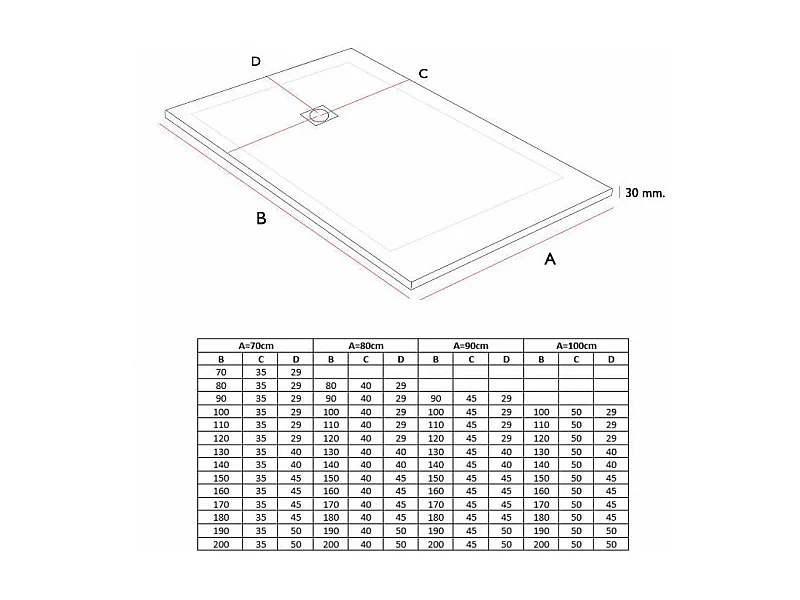 Mineralguss-Duschwanne extra flach ONDA Schieferoptik SAND 100x160 cm