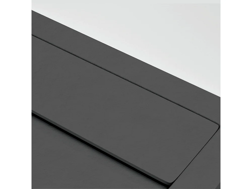 Piatto doccia ultrasottile 90 x 150 cm QUERA in resina finitura ardesia antracite