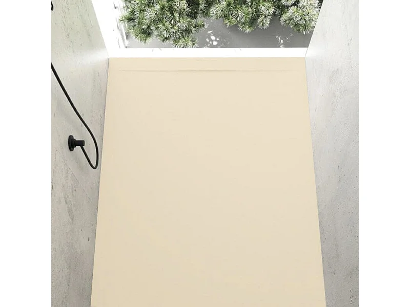 Piatto doccia ultrasottile 70 x 100 cm COSME in resina finitura ardesia sabbia