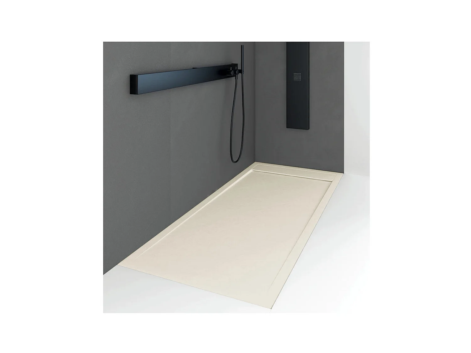 Plato de ducha resina QUORE CREMA  70x140cm