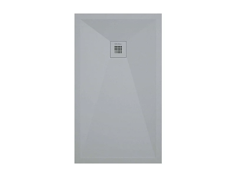 Mineralguss-Duschwanne extra flach ONDA Schieferoptik GRAU 80x90 cm