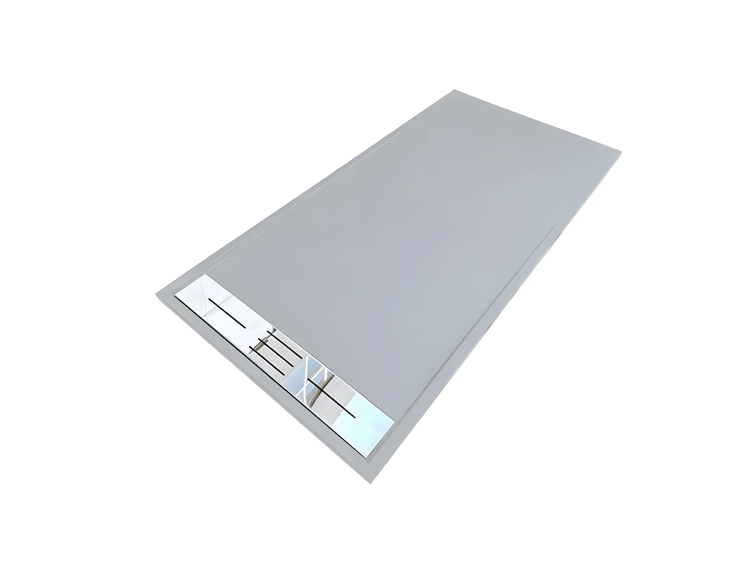 Receveur de douche 90 x 170 cm extra plat LUCIA en SoliCast® surface ardoisée gris