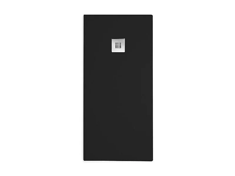 Piatto doccia ultrasottile 90 x 110 cm MARIANA in resina finitura ardesia nero