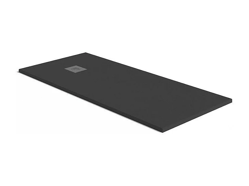 Receveur de douche 90x110cm extra plat MADISON en résine surface ardoisée noir