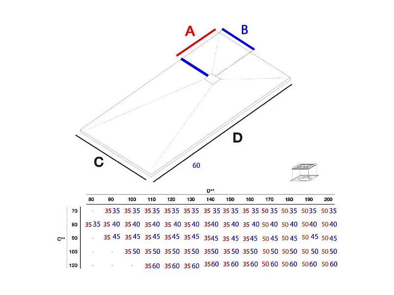 Mineralguss-Duschwanne extra flach MADISON Schieferoptik SCHWARZ 90x110cm