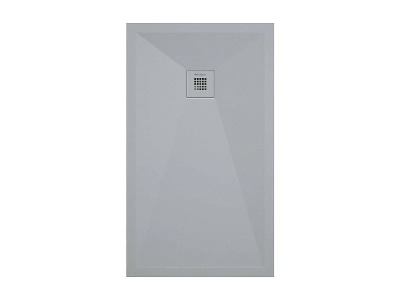 Mineralguss-Duschwanne extra flach ONDA Schieferoptik GRAU 70x120 cm  Auslaufschutz in Farbe