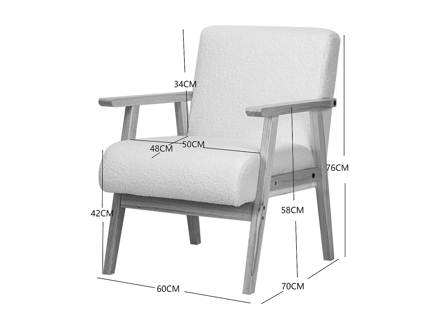 Fauteuil de salon en bois massif et velours jaune moutarde