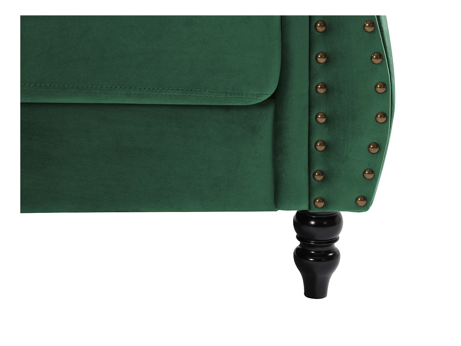 Canapé d'angle réversible en velours vert sapin TRUMBO