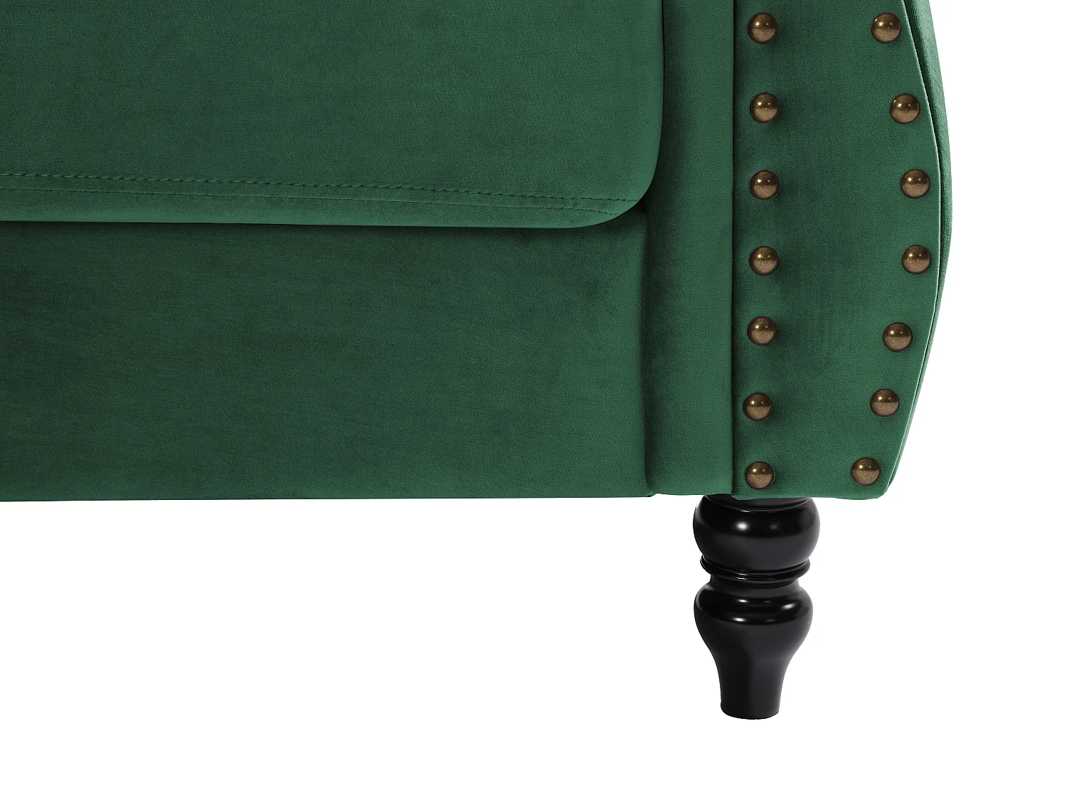 Canapé d'angle réversible en velours vert sapin TRUMBO