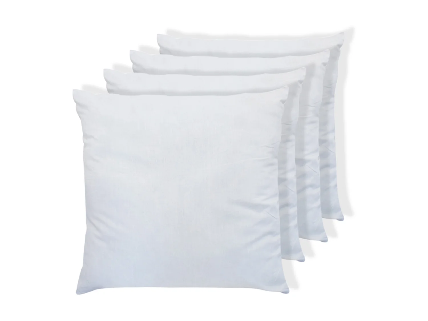 Set van 4 zachte hoofdkussens 60 x 60 cm - 400 gr - Wit - TORIVIA